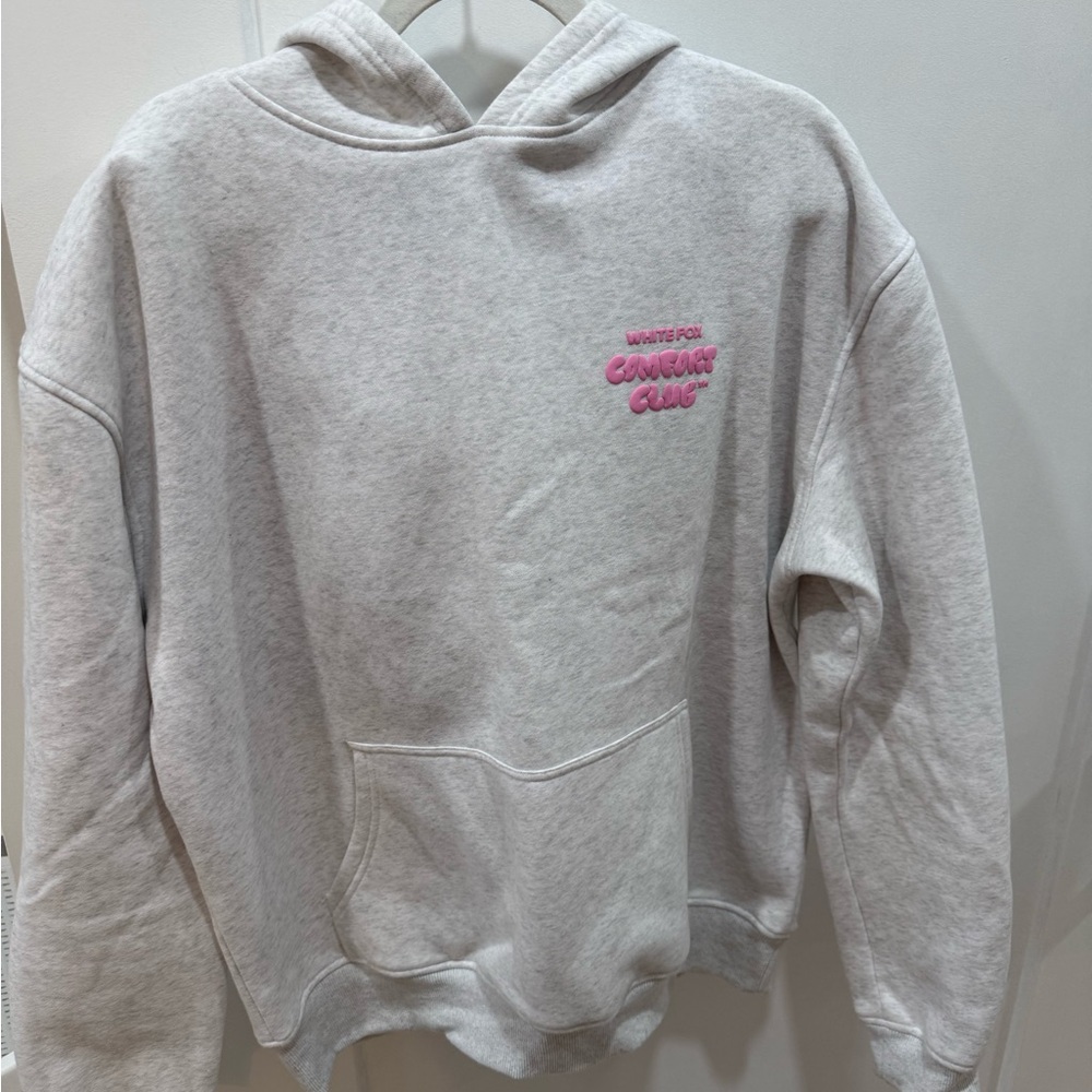 White Fox Boutique Gray Hoodie Sweater